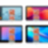 High-resolution display comparison showcasing various Android tablet pixels