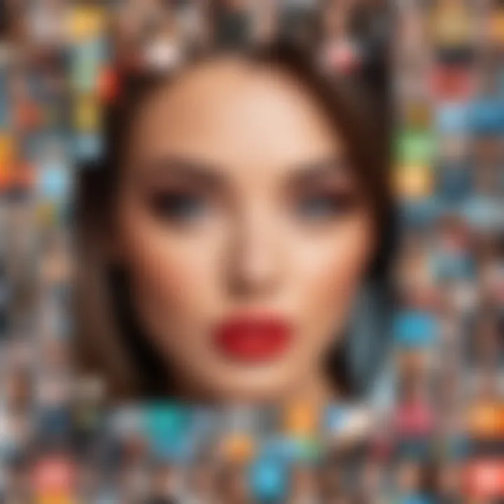 A collage of icons representing popular face photo editing apps available in the market