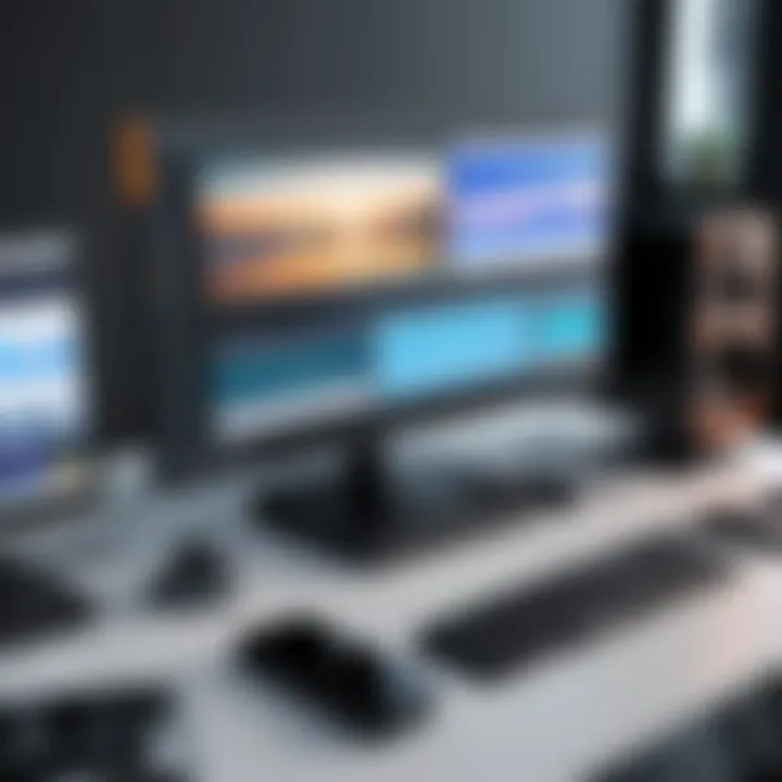 A dynamic workspace featuring various recording tools and technology