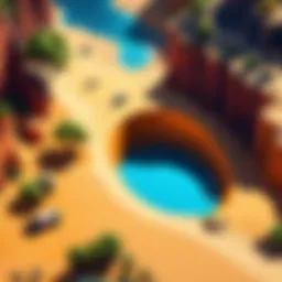 A vibrant open-world landscape showcasing exploration in sandbox games