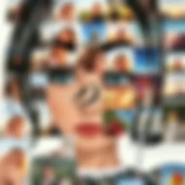 Personalized Artistic Expression A close-up of a digital collage featuring a mix of personal and artistic images