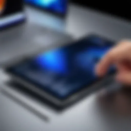 Close-up view of the Galaxy Book Pro fingerprint sensor