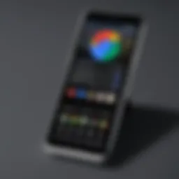 A modern flip phone displaying Google Assistant interface