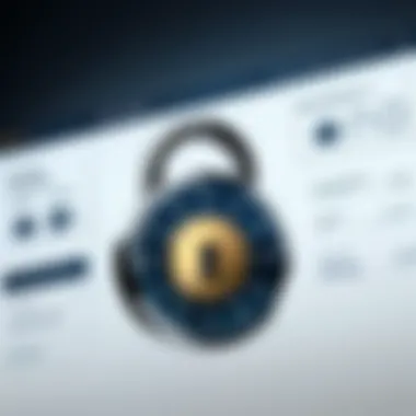 Security measures in spend manager apps depicted through digital locks