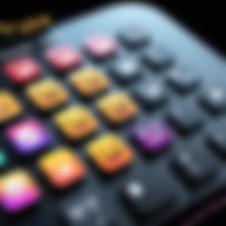 iPhone keyboard showcasing vibrant emojis