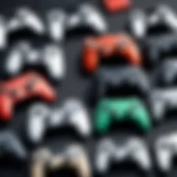 Diverse gaming controllers showcasing various designs