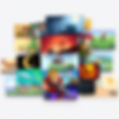 Diverse Genres in Paid Android Gaming A collage of popular paid Android games featuring diverse genres