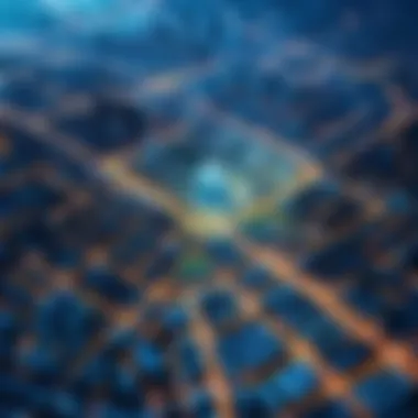 Urban Development Seen Through Satellite Technology Satellite view of urban development