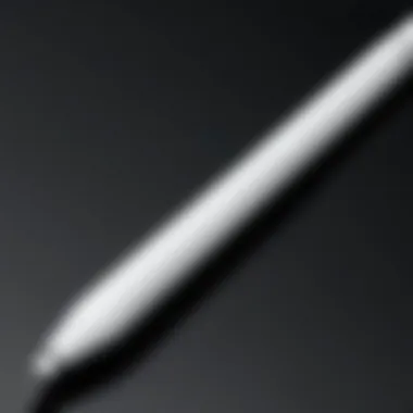 The elegant design of the Apple Pencil showcasing its sleek profile.