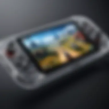 A close-up view of a handheld gaming device showcasing an engaging offline game