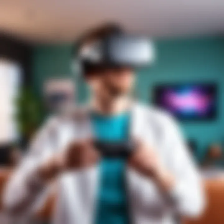 User engaging with Oculus Quest 2