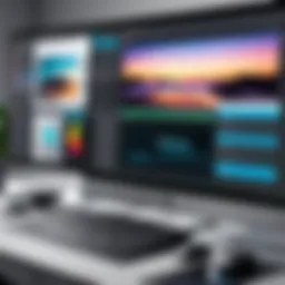 User interface of advanced video editing software