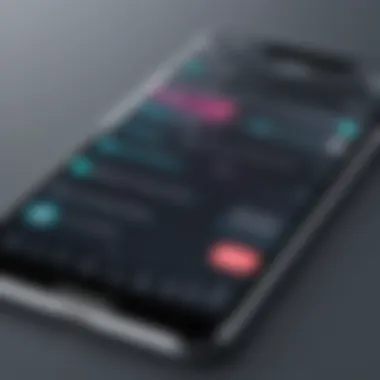 User interface showcasing voice recording app features