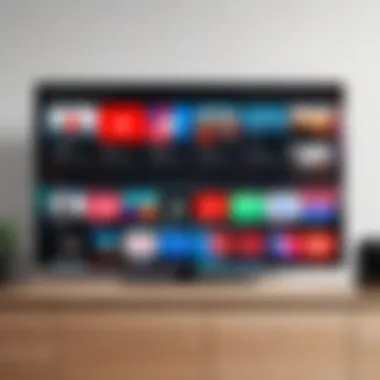 YouTube Interface on Apple TV Apple TV interface showcasing YouTube