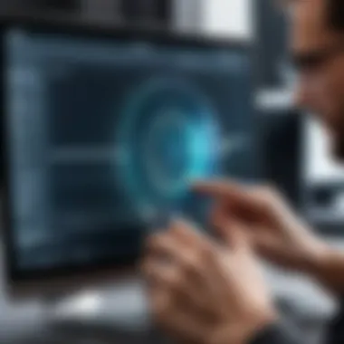 Crafting Visual Narratives with Precision Close-up of a filmmaker adjusting video settings on a digital device.