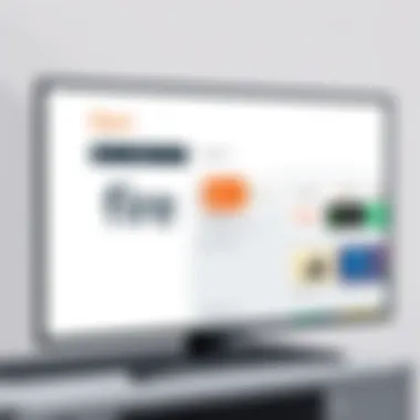 Fire TV Interface on Television TV screen displaying Fire TV interface