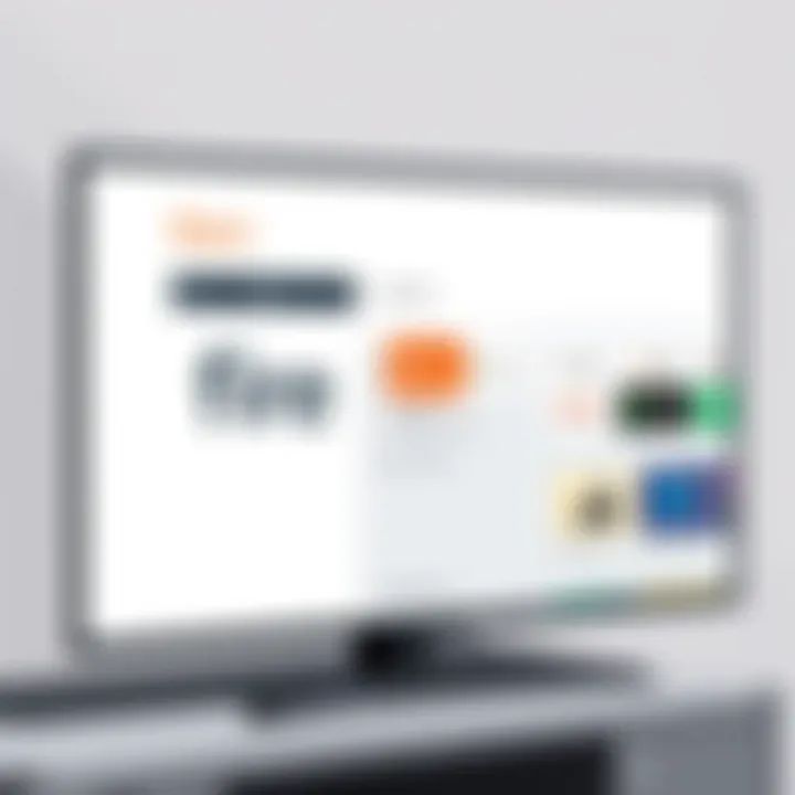 Fire TV Interface on Television TV screen displaying Fire TV interface