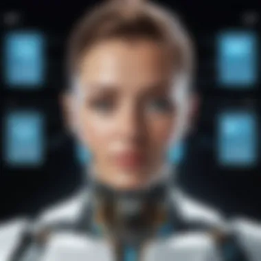 Future of OCR Technology and AI Integration A futuristic representation of AI-enhanced OCR technology