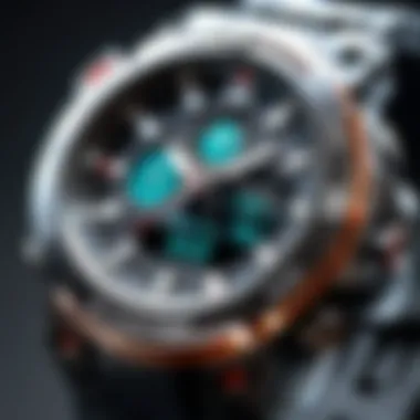 Highlighting the Durability of G Shock G Squad Pro Close-up of the G Shock G Squad Pro's durability