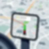 Google Maps Driving Directions Interface Illustration of Google Maps interface displaying driving directions