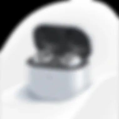 Google Pixel earbuds case showcasing sleek design