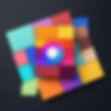 A color palette selection for Instagram aesthetics, emphasizing harmony and contrast.