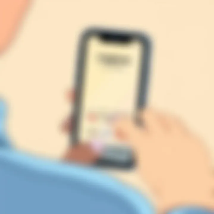 User engaging with a ringtone app on a smartphone