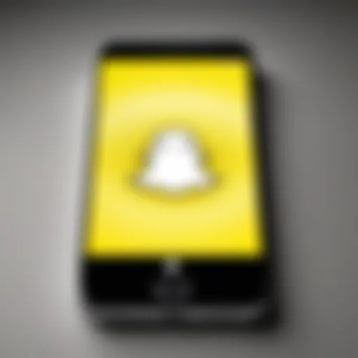 Smartphone displaying the Snapchat logo