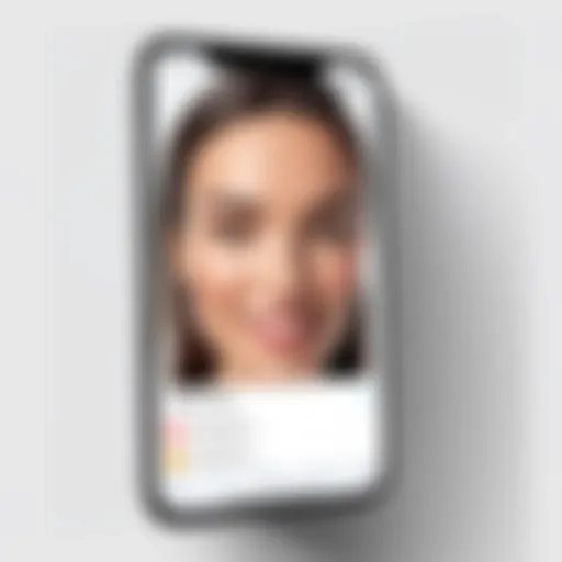 Illustration of FaceTime interface on an iPhone