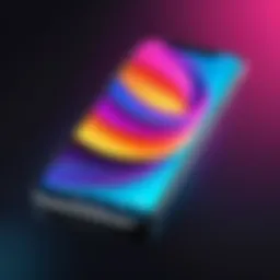 Vibrant GIF wallpaper displayed on an iPhone screen