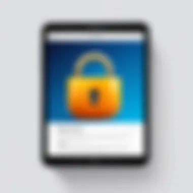 Protected gallery content with lock icon