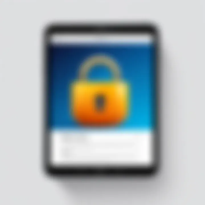 Protected gallery content with lock icon