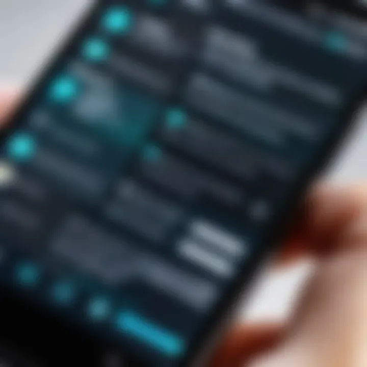 Close-up of an Android screen showing troubleshooting options