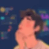 A person humming a tune with a thoughtful expression