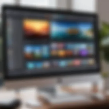 iMovie User Interface Overview Showcasing the interface of iMovie software with a video project