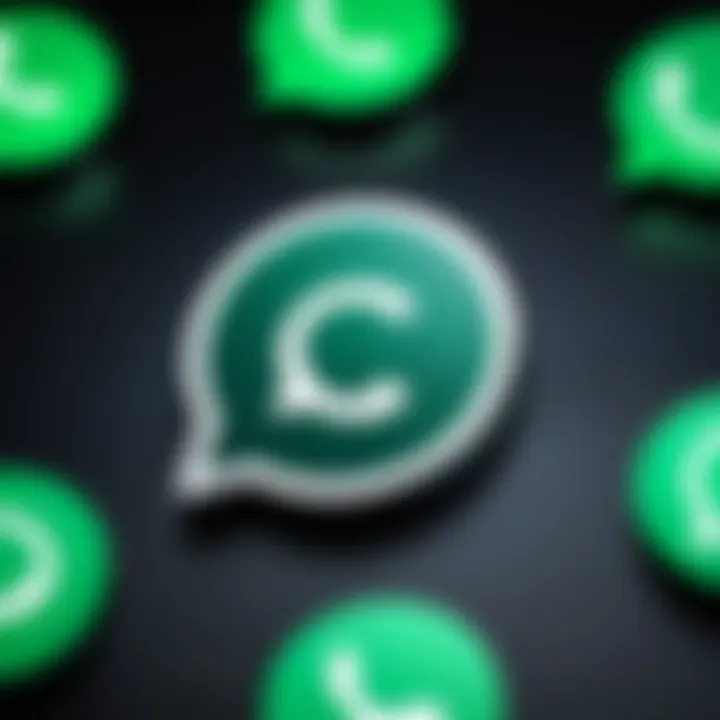 Illustration of WhatsApp logo on a Google device