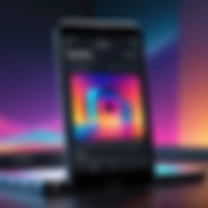An engaging Instagram story showcasing the interaction between visuals and background music