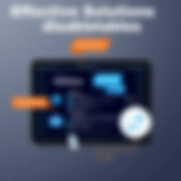 Visual representation of solutions for a disabled iPad