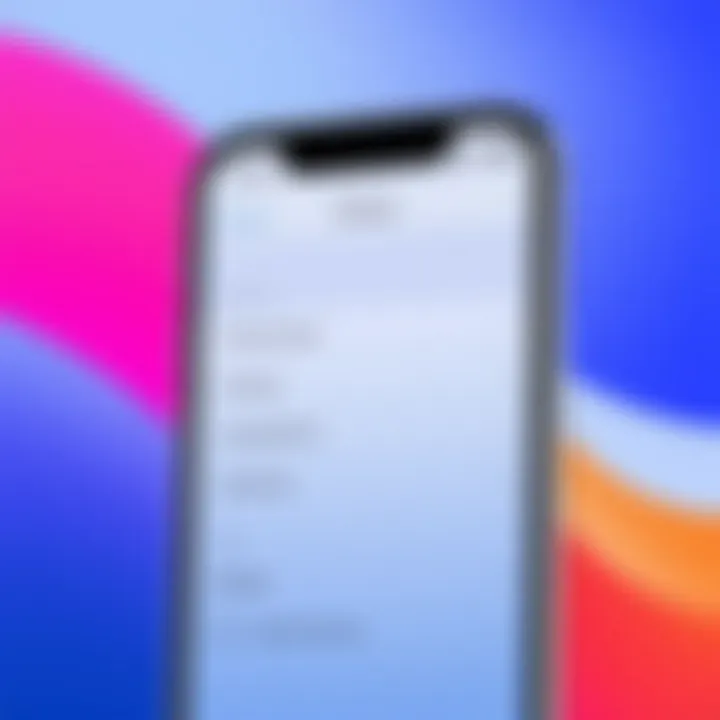 Illustration of settings menu on iPhone for screen mirroring