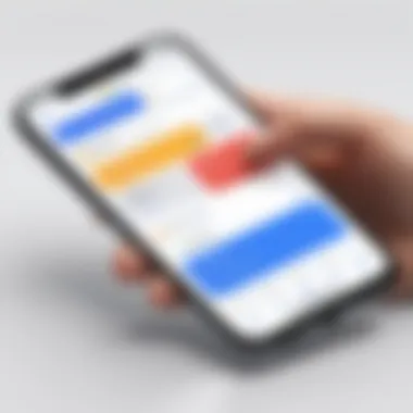 iPhone User Interaction with Search Results iPhone user interacting with search results