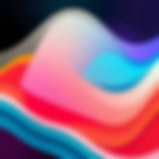 Abstract layers of colors and textures