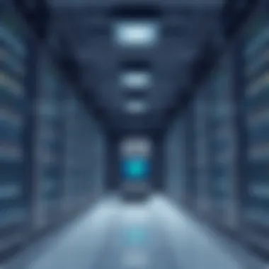 A secure data center highlighting advanced security measures in place.