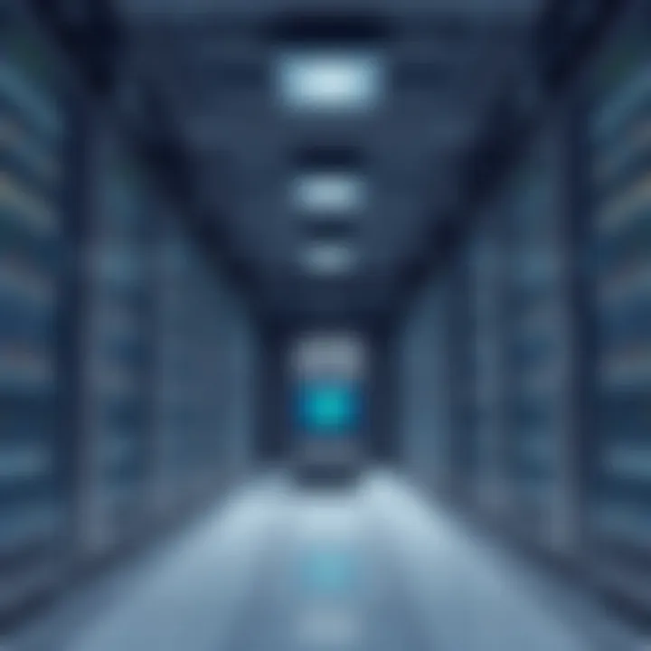 A secure data center highlighting advanced security measures in place.