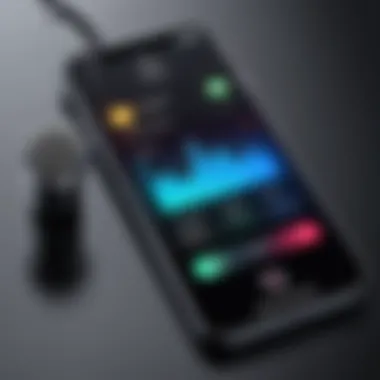 Voice Recording Interface on iPhone Voice recording interface on iPhone