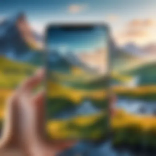 Blurring effect applied to a scenic landscape