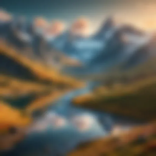 A visually stunning moving wallpaper on an iPhone screen showcasing a serene landscape.