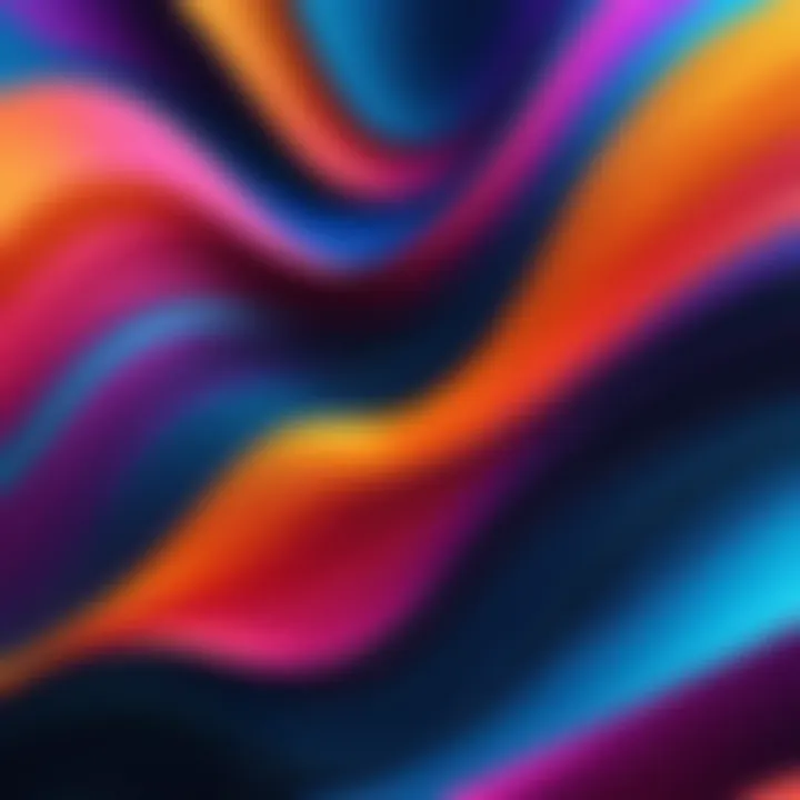 An iPhone displaying a vibrant abstract moving wallpaper that captivates the eye.