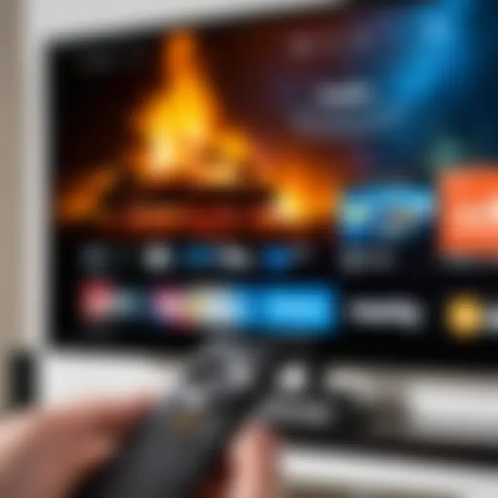 Smartphone app controlling an Insignia Fire TV