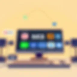 A digital interface displaying various MP3 download platforms.