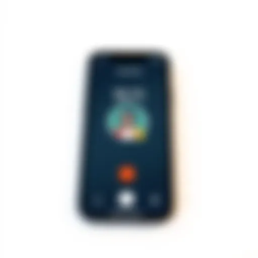 Illustration of FaceTime interface on iPhone